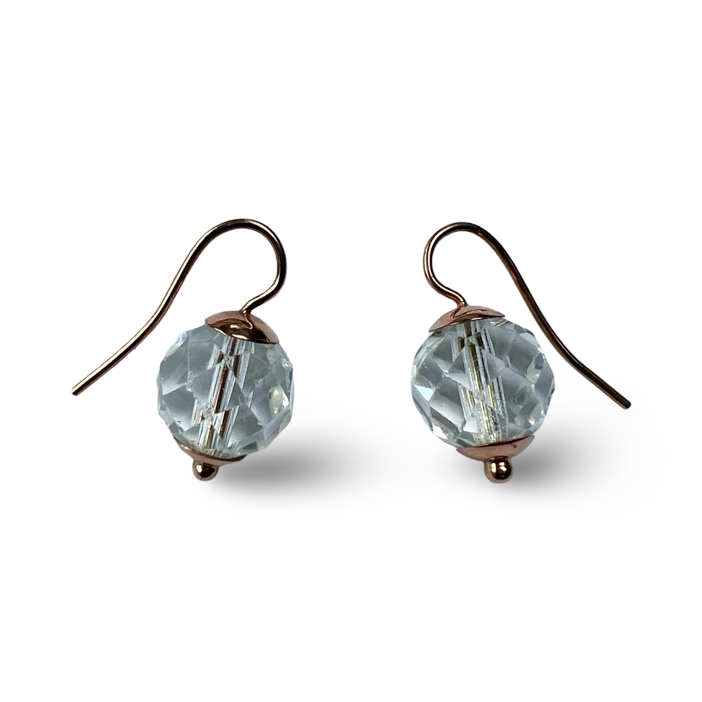 Vintage 9ct paste earrings
