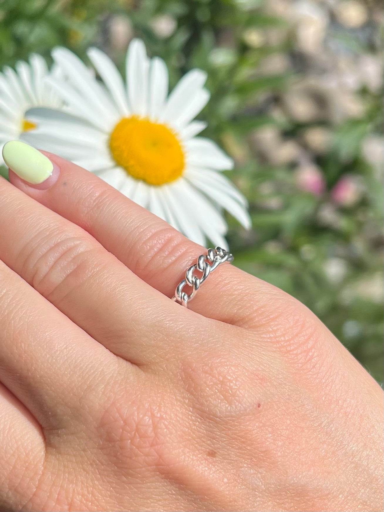 Victorian Silver Chain ring