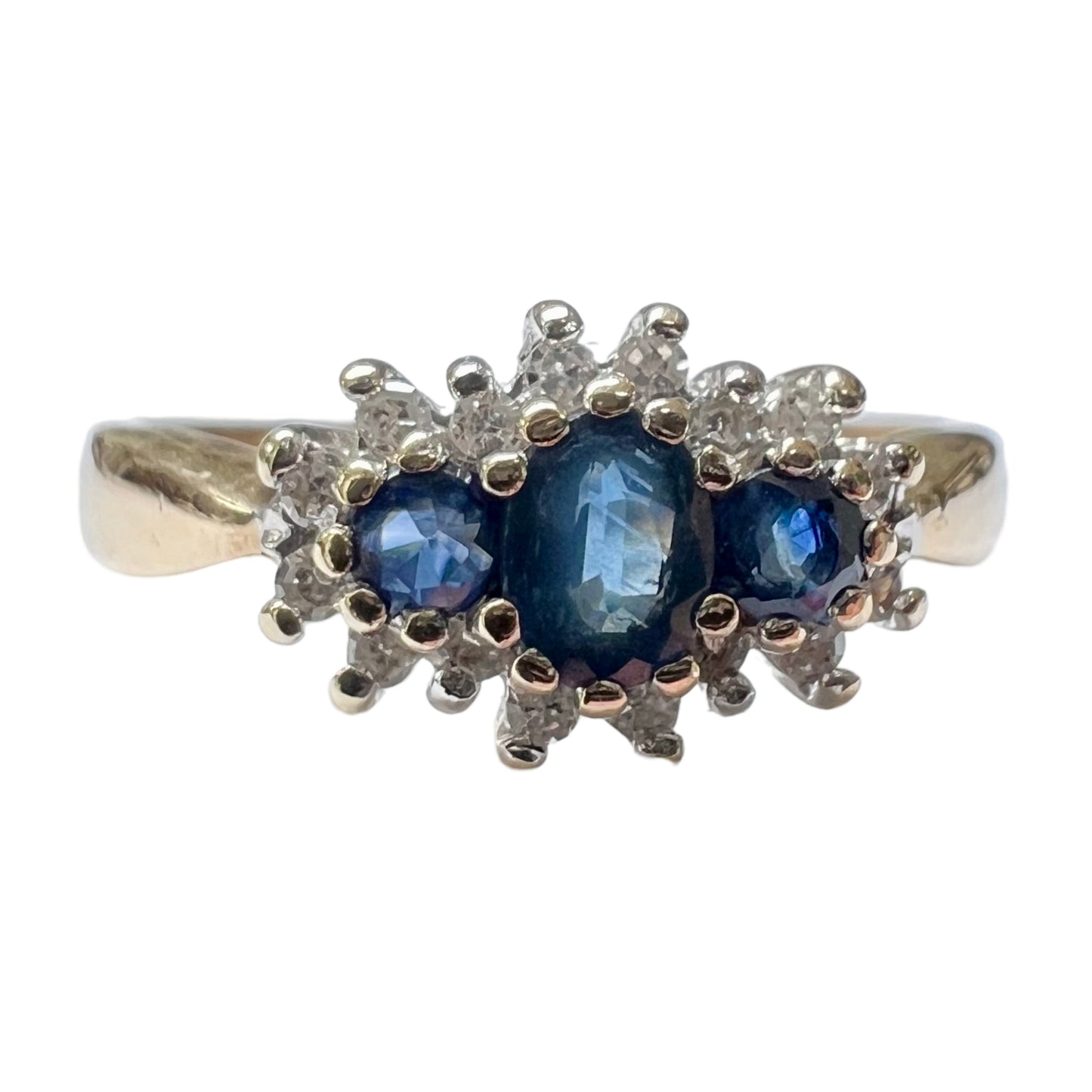 Vintage Sapphire & Diamond cluster ring