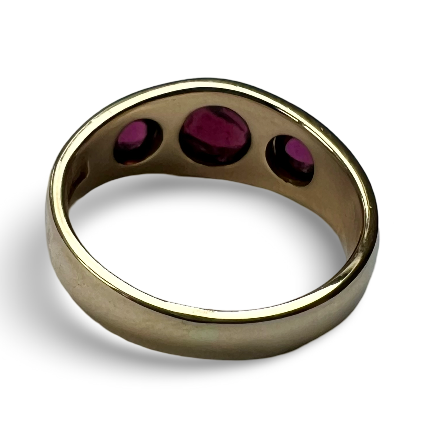 Victorian 18ct gold & garnet gypsy ring