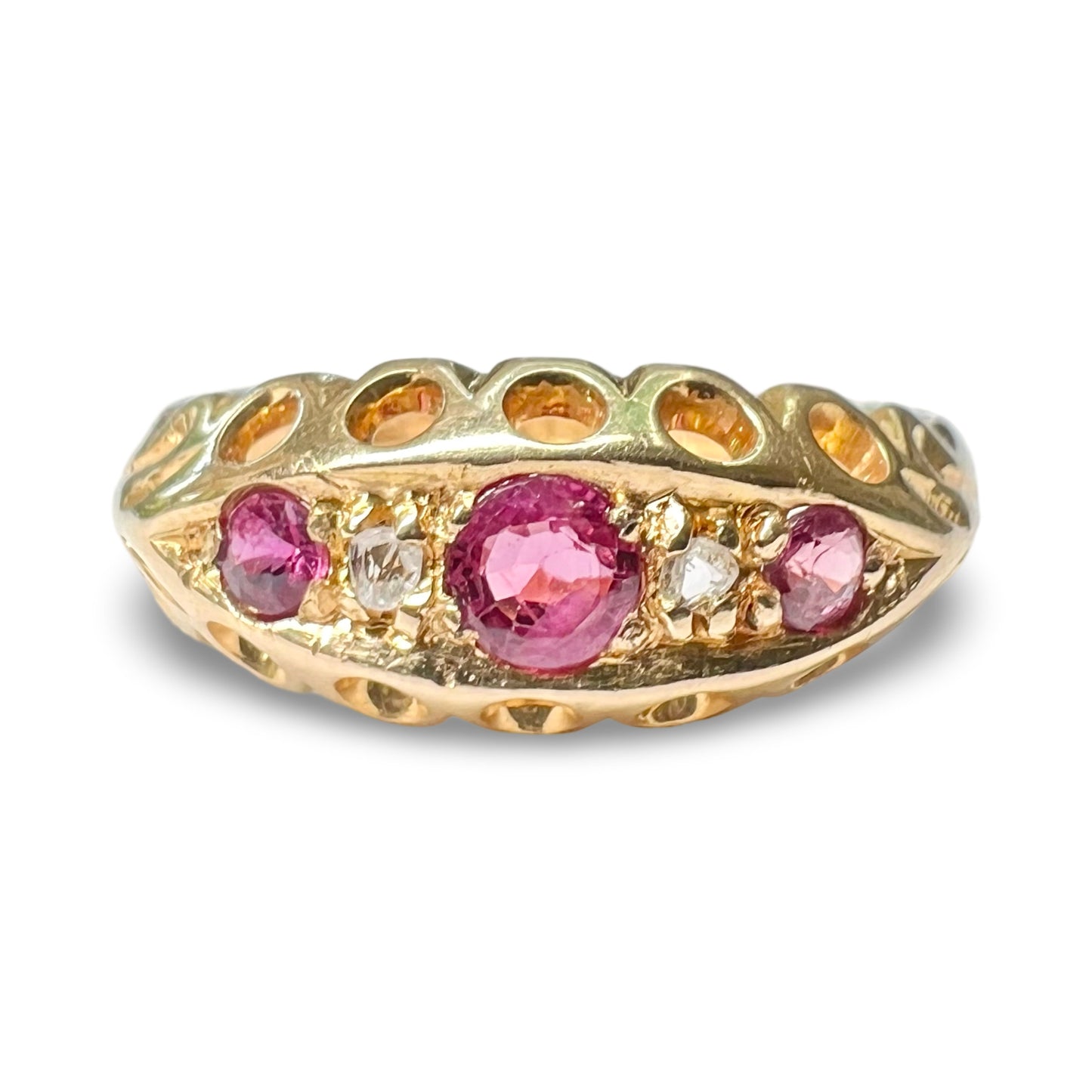 Antique 18ct ruby & diamond ring