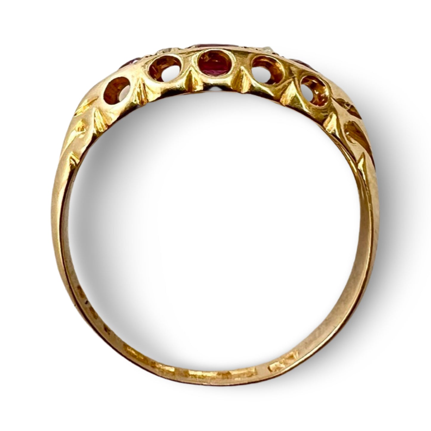 Antique 18ct ruby & diamond ring