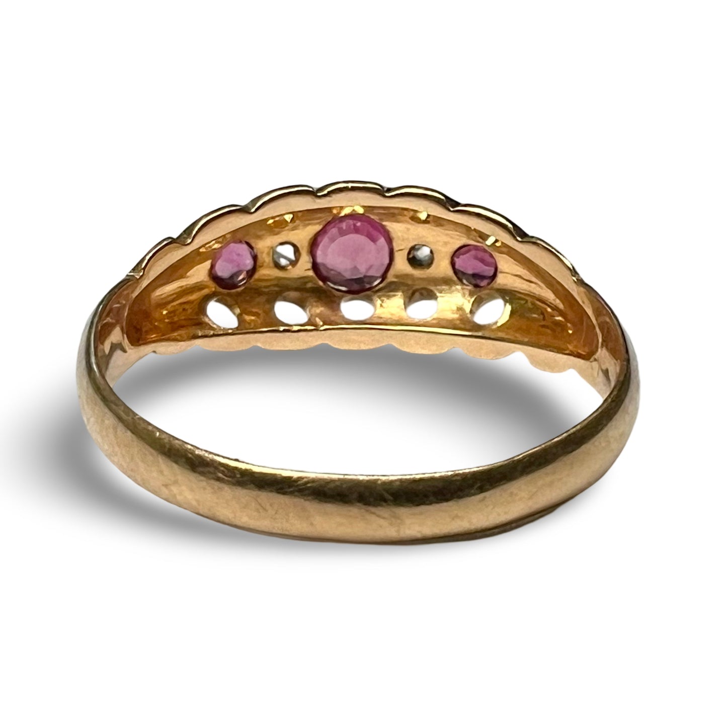 Antique 18ct ruby & diamond ring