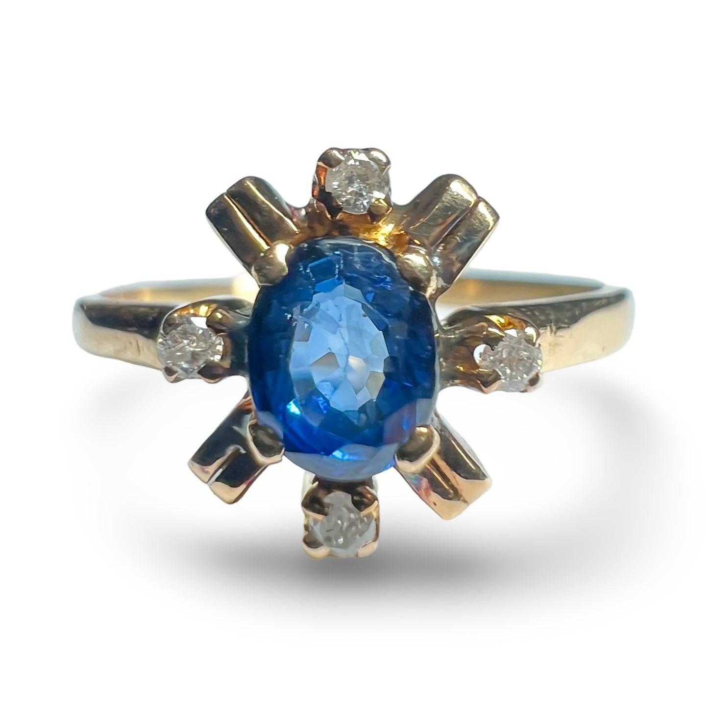 Vintage 18ct Sapphire & Diamond Ring