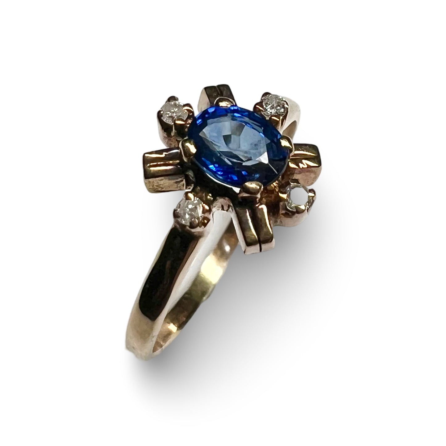 Vintage 18ct Sapphire & Diamond Ring