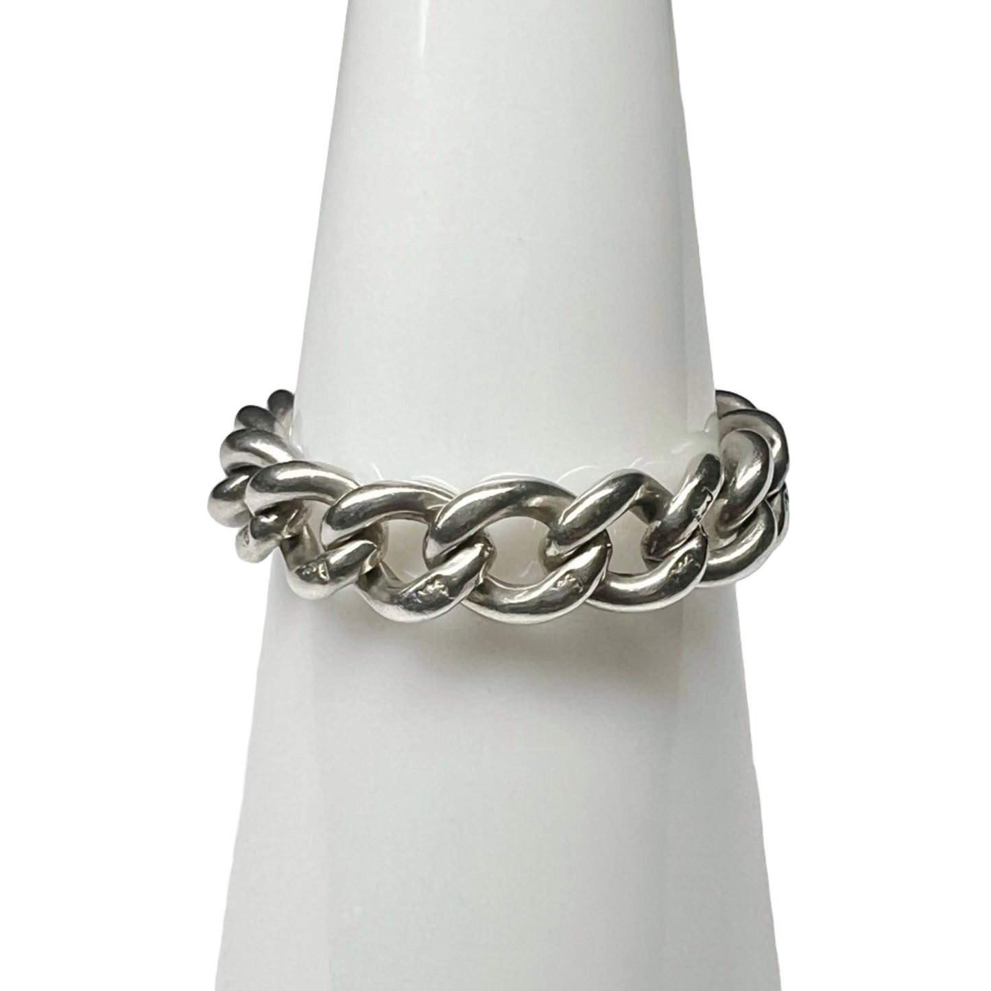 4.3mm Victorian silver chain ring