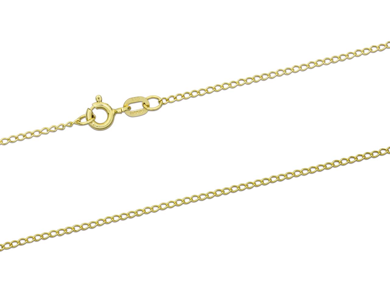 1.5mm 9ct Yellow Gold Curb Chain