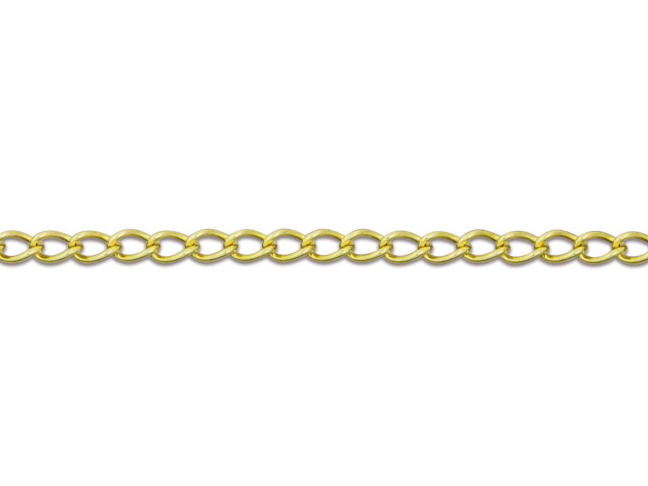 1.5mm 9ct Yellow Gold Curb Chain